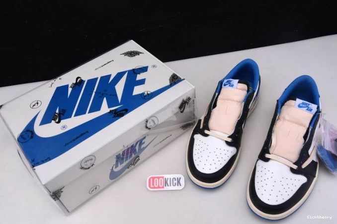 Kicktheory x DM7866-140 Fragment Low Design Jordan Scott 1 Retro x Travis Air 0816